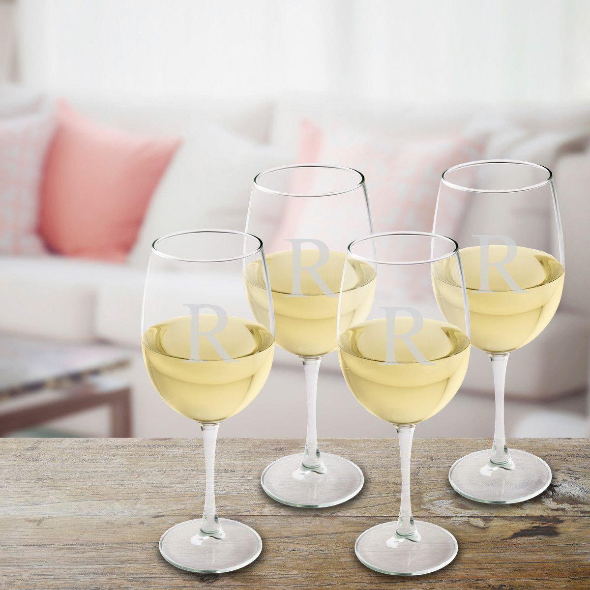 Personalized Custom Wine Glasses - Hamilton, Set of 4