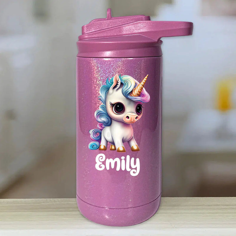 Personalized Kids Water Bottle Tumblers - Baby Unicorn -  - Lazerworx