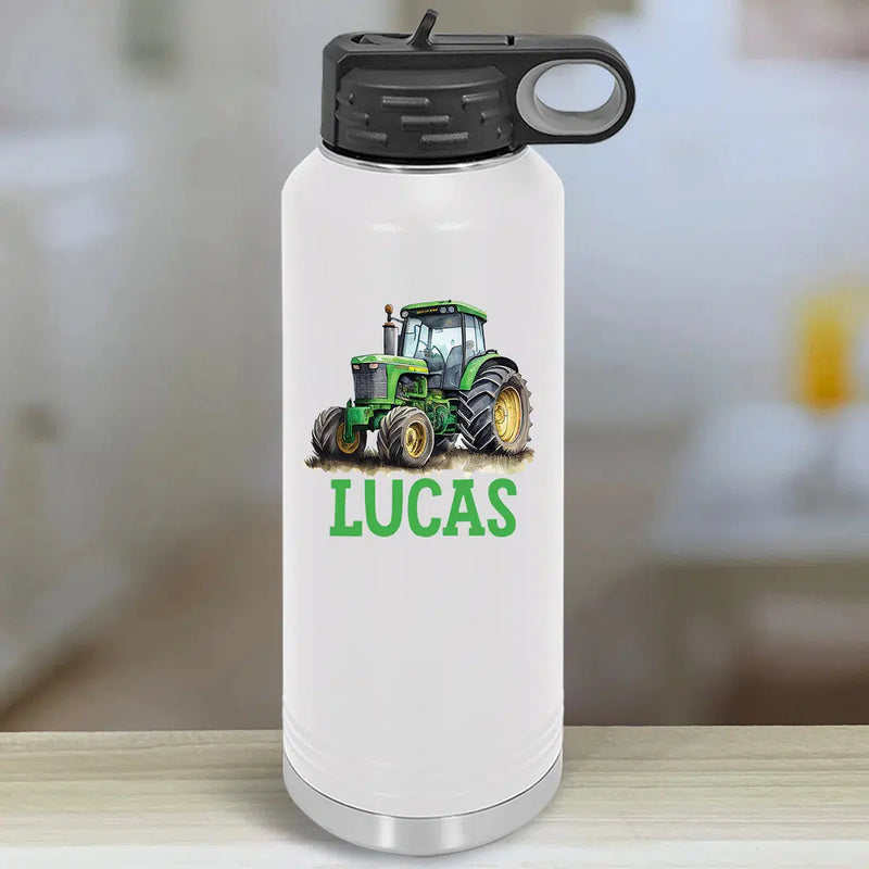 Personalized Kids Water Bottle Tumblers - Farm Tractors -  - Lazerworx