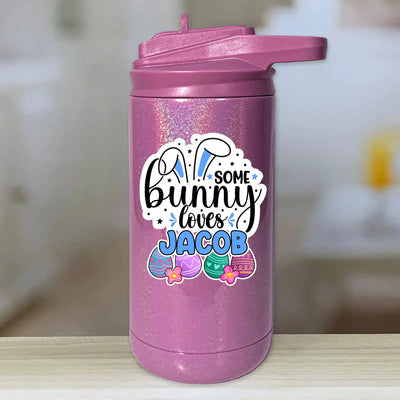 Personalized Kids Water Bottle Tumblers - Some Bunny -  - Lazerworx