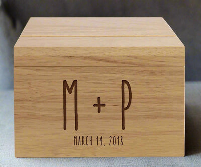 Personalized Wedding Keepsake Woodbox - - Lazerworx