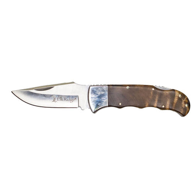 Personalized Burl Wood Handle Silver Blade Knife -  - Completeful