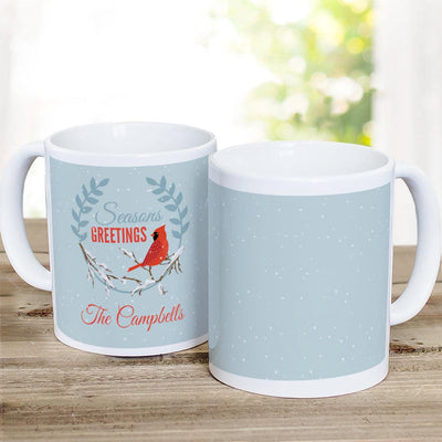 Personalized Season's Greetings Cardinal Coffee Mug -  - Gifts For You Now