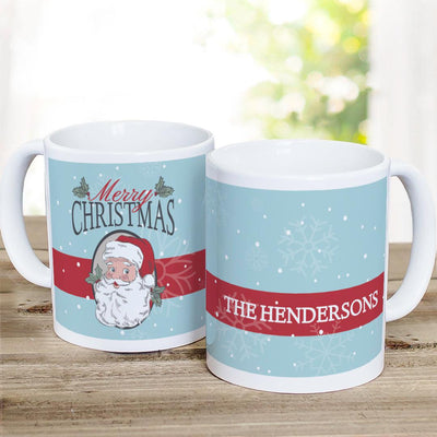 Personalized Merry Christmas Santa with Holly Mug -  - Gifts For You Now