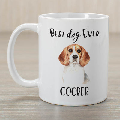 Personalized Choose Your Dog Best Dog Ever Christmas Mug - Beagle - Gifts For You Now