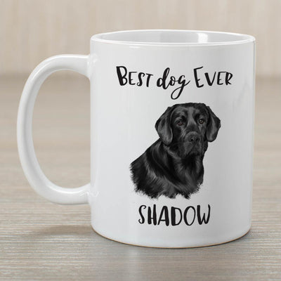 Personalized Choose Your Dog Best Dog Ever Christmas Mug - Black Lab - Gifts For You Now