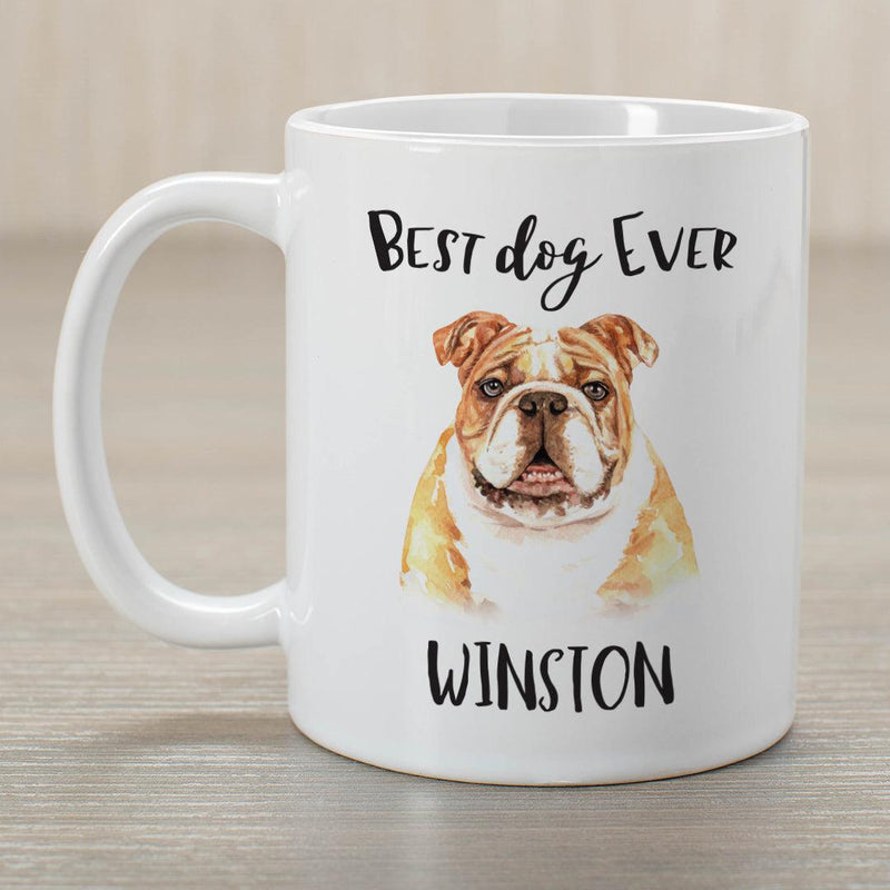 Personalized Choose Your Dog Best Dog Ever Christmas Mug - Bulldog - Gifts For You Now