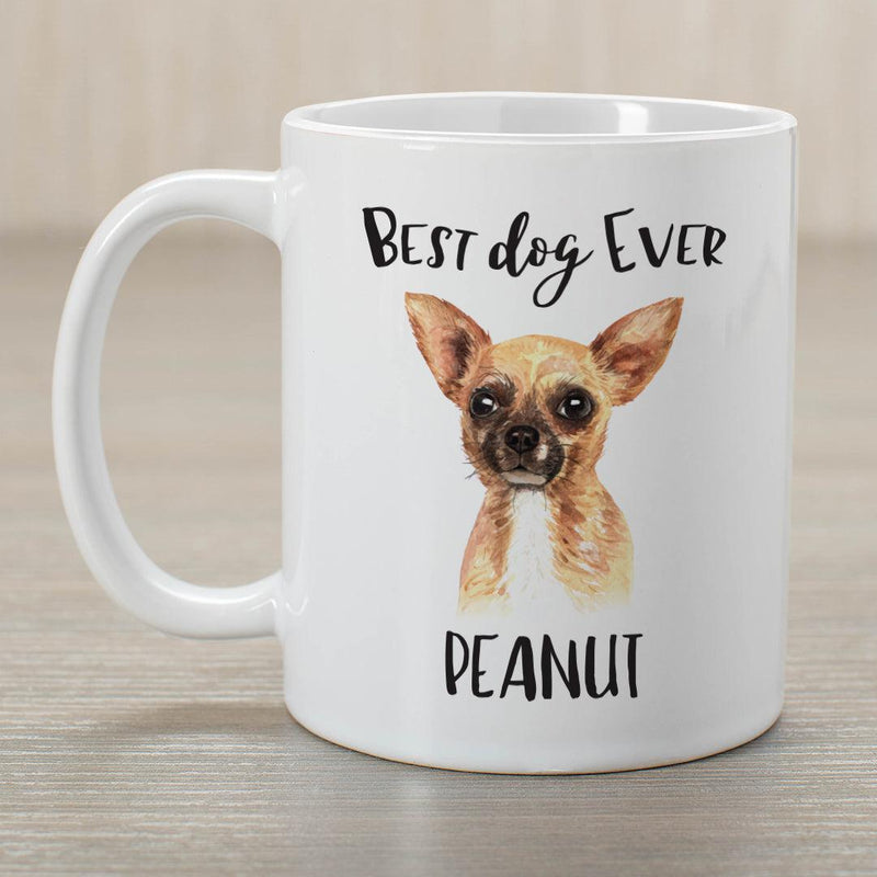 Personalized Choose Your Dog Best Dog Ever Christmas Mug - Chihuahua - Gifts For You Now