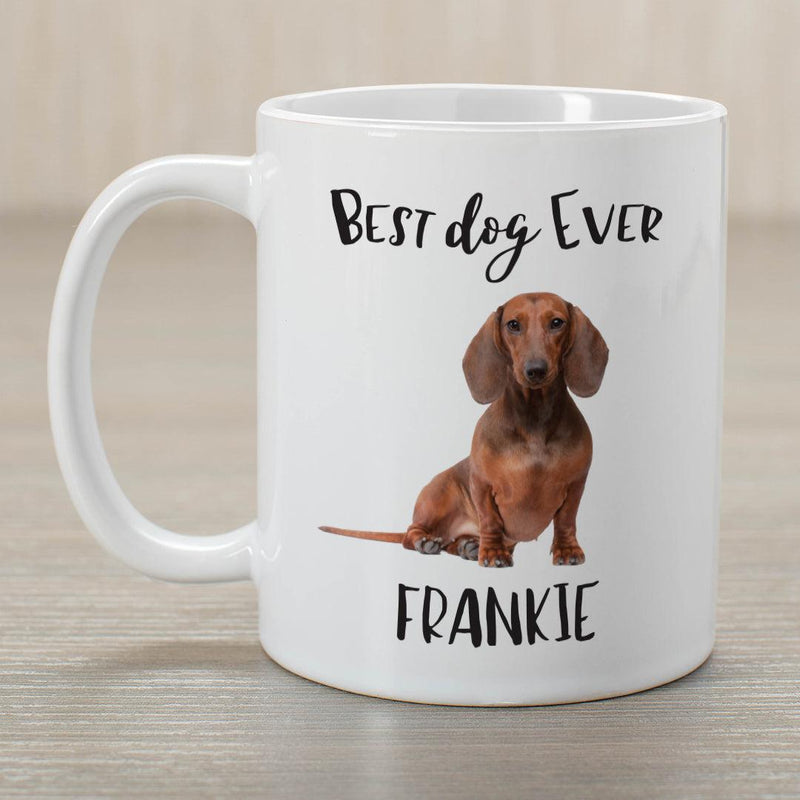 Personalized Choose Your Dog Best Dog Ever Christmas Mug - Dachshund - Gifts For You Now