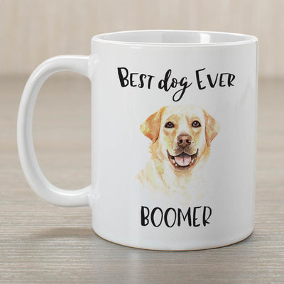 Personalized Choose Your Dog Best Dog Ever Christmas Mug - Yellow Lab - Gifts For You Now