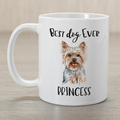 Personalized Choose Your Dog Best Dog Ever Christmas Mug - Yorkie - Gifts For You Now