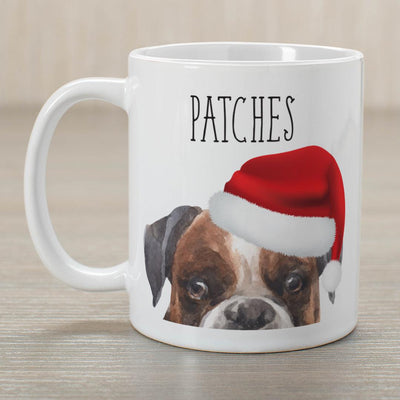 Personalized Choose Your Dog Santa Hat Christmas Mug - Boxer - Gifts For You Now