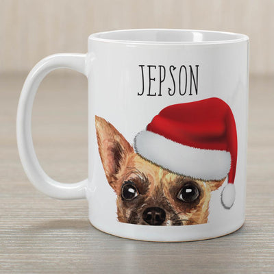 Personalized Choose Your Dog Santa Hat Christmas Mug - Chihuahua - Gifts For You Now