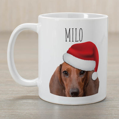 Personalized Choose Your Dog Santa Hat Christmas Mug - Dachshund - Gifts For You Now