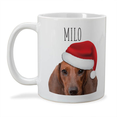 Personalized Choose Your Dog Santa Hat Christmas Mug -  - Gifts For You Now