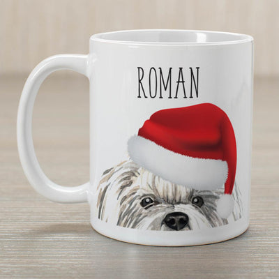 Personalized Choose Your Dog Santa Hat Christmas Mug - Shih Tzu - Gifts For You Now