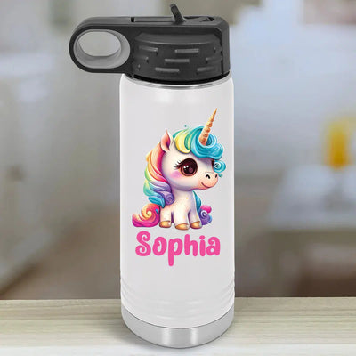 Personalized Kids Water Bottle Tumblers - Baby Unicorn -  - Lazerworx