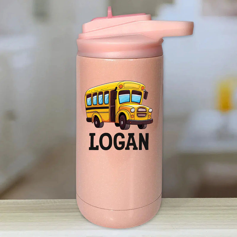 Personalized Water Bottle Tumblers -  School Bus -  - Lazerworx