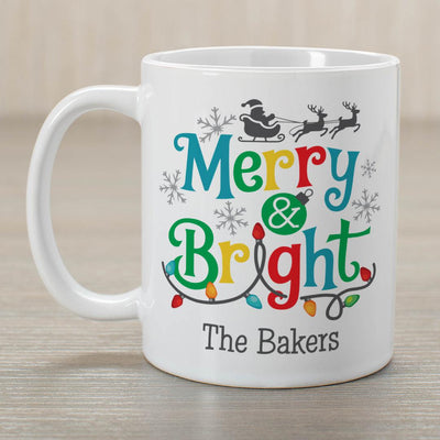 Personalized Merry and Bright Ceramic Mug -  - Gifts For You Now