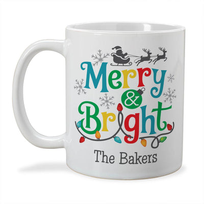 Personalized Merry and Bright Ceramic Mug -  - Gifts For You Now