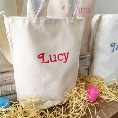 Personalized Bunny Tote Bags - Printed - - Wingpress Designs