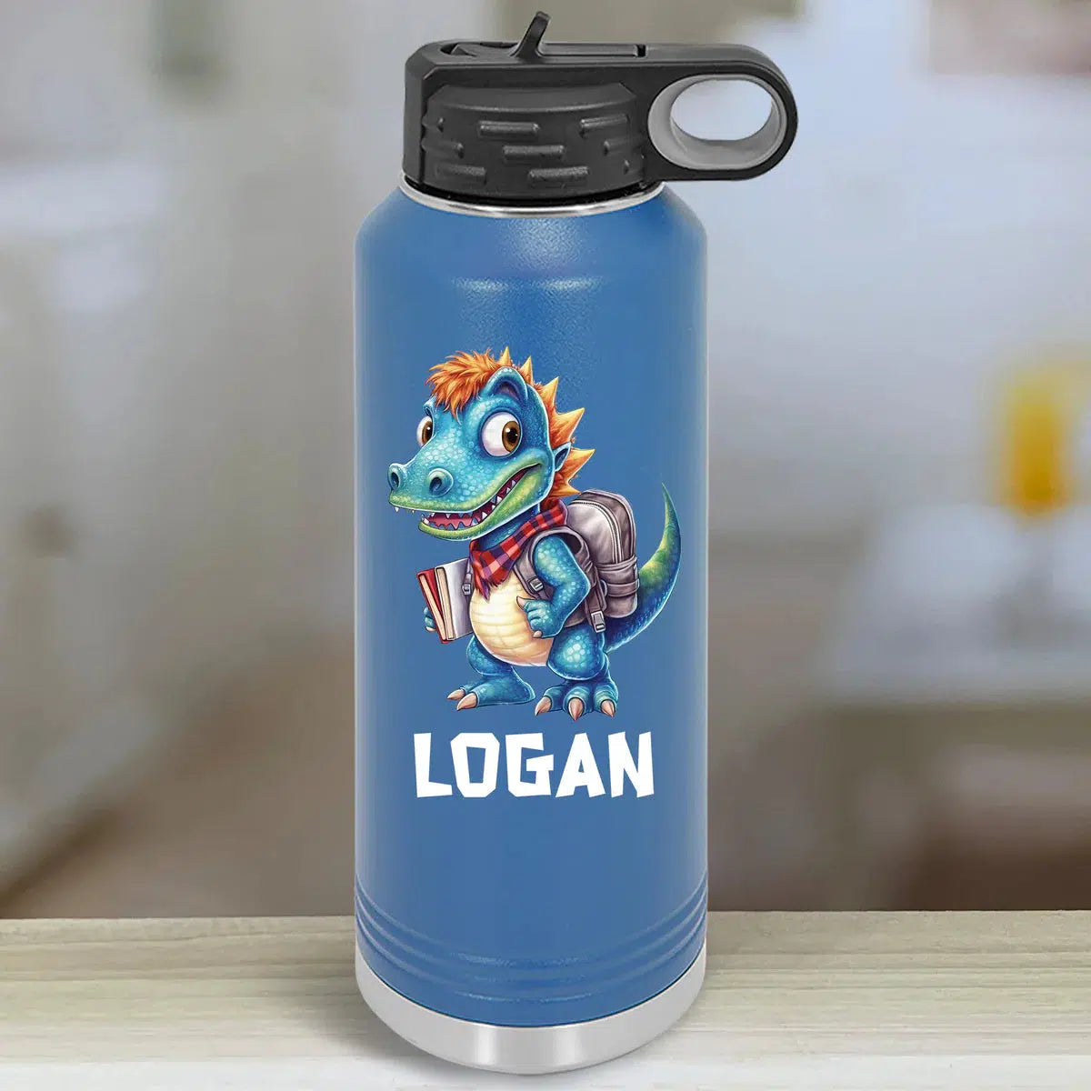 Personalized Kids Water Bottle Tumblers - Dino Back To School -  - Lazerworx