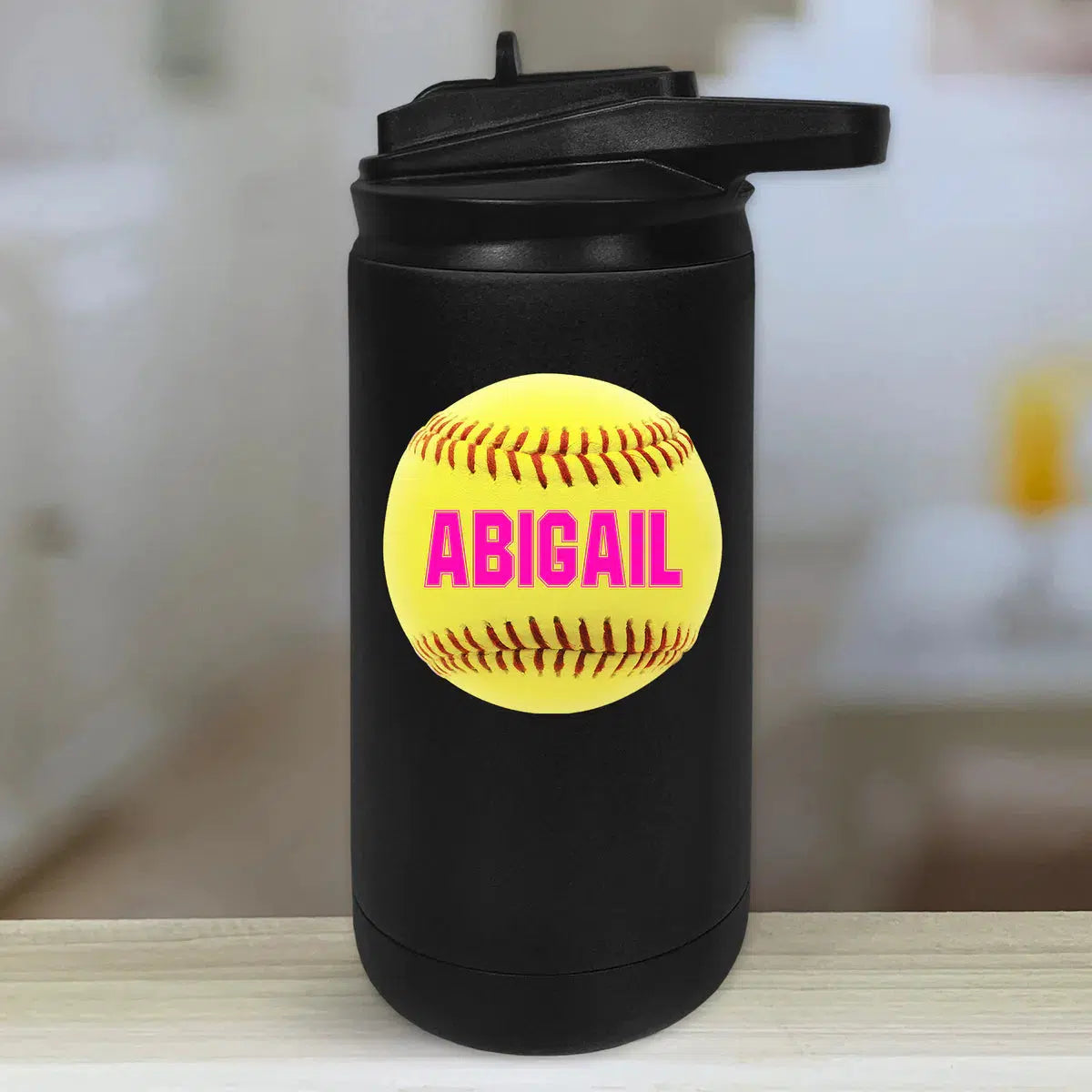 Personalized Kids Water Bottle Tumblers - Softball -  - Lazerworx