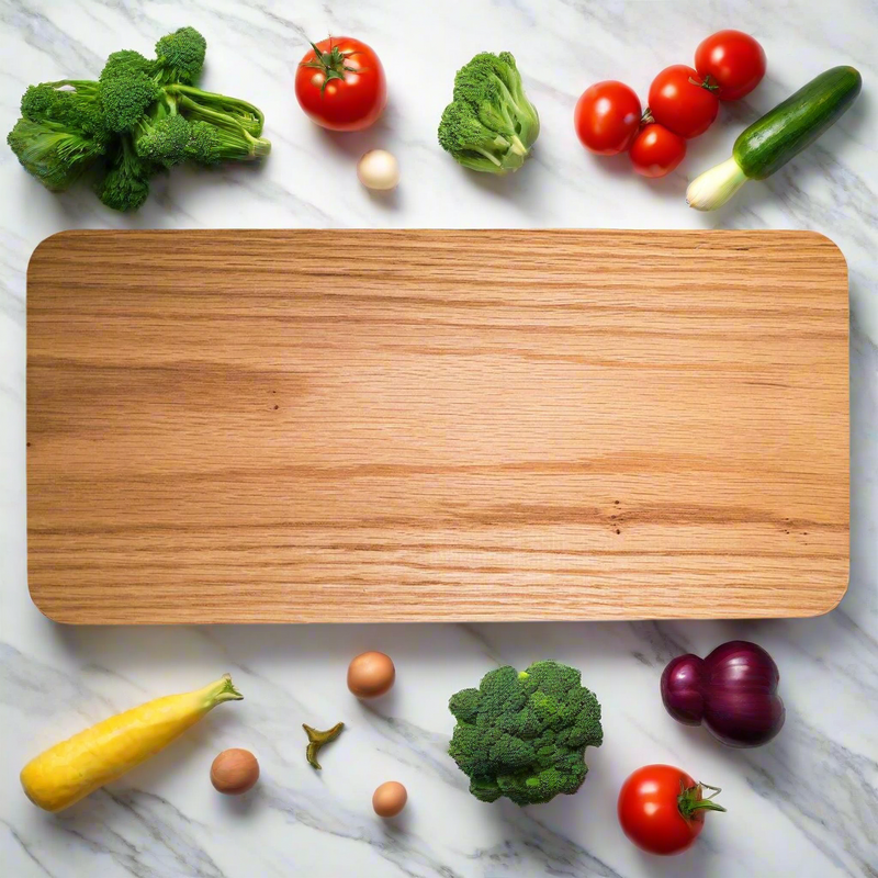 Personalized Red Oak Charcuterie Board - Custom Logo - - Completeful