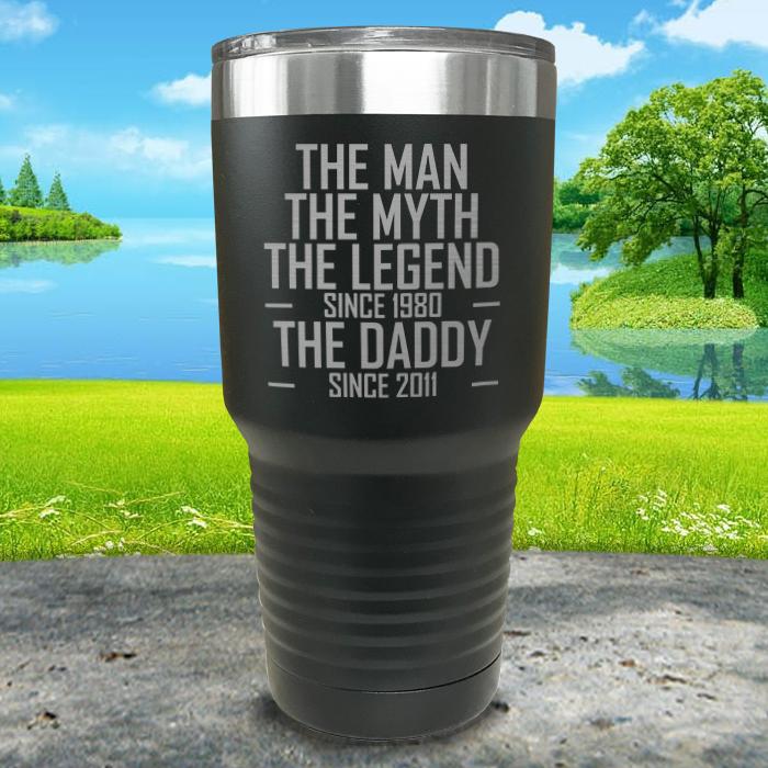 Personalized Man Myth Legend Parent Custom Dates Engraved Tumblers - 30oz. - Lazerworx