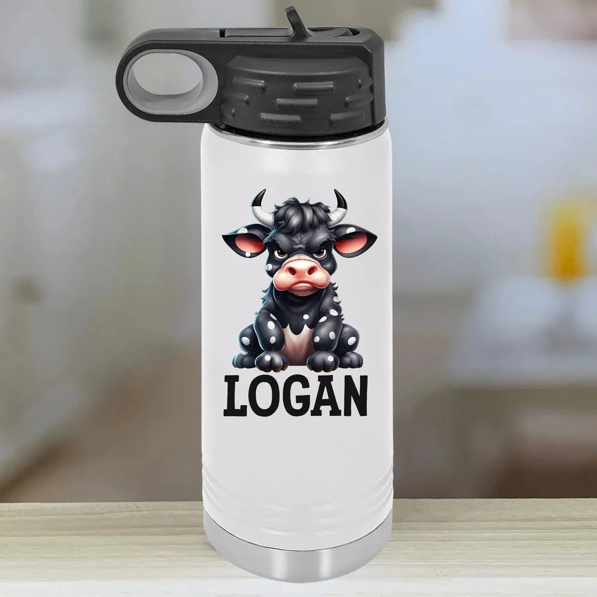 Personalized Kids Water Bottle Tumblers - Grumpy Cows -  - Lazerworx