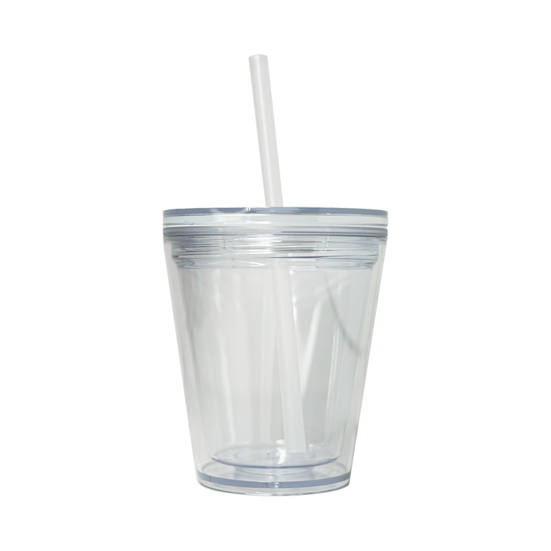 Personalized 10oz Acrylic Tumbler with Lid & Straw - Clear - Completeful