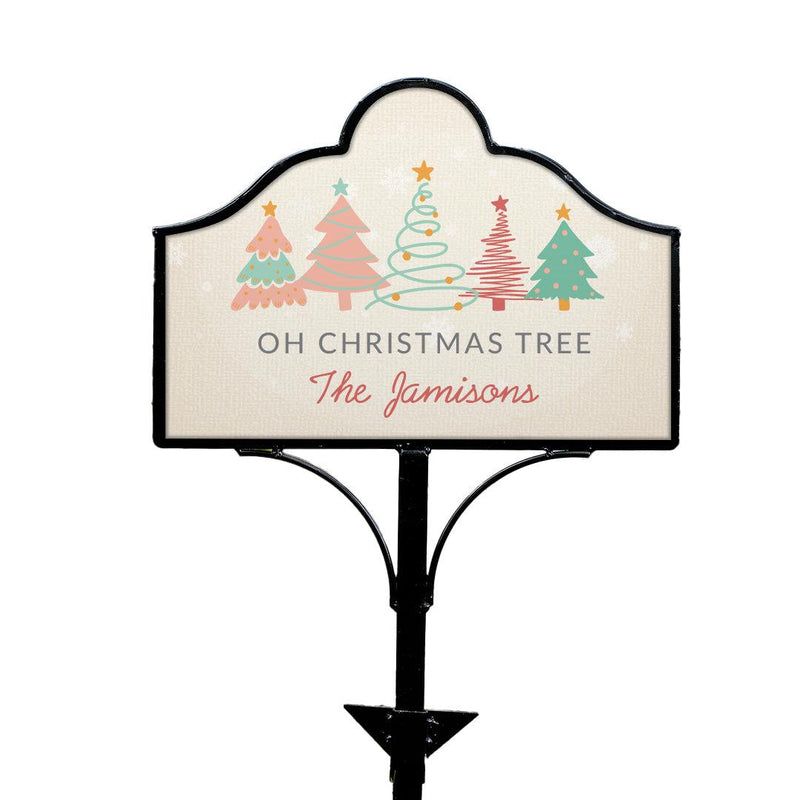 Personalized Oh Christmas Tree Magnet Yard Set -  - Gifts For You Now