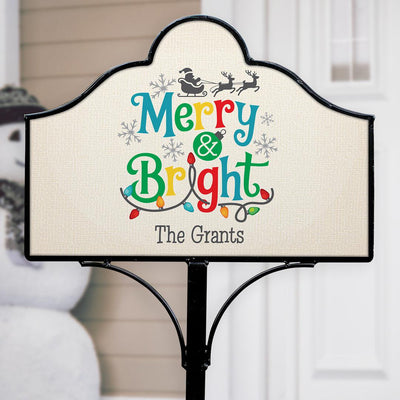 Personalized Merry and Bright Magnet Yard Set -  - Gifts For You Now