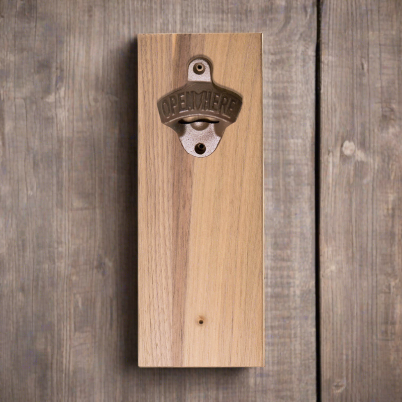 Personalized Wall-Mounted Wooden Bottle Opener -  - Completeful