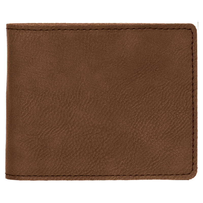 Personalized Bifold Leather Wallet - Dark Brown - Completeful