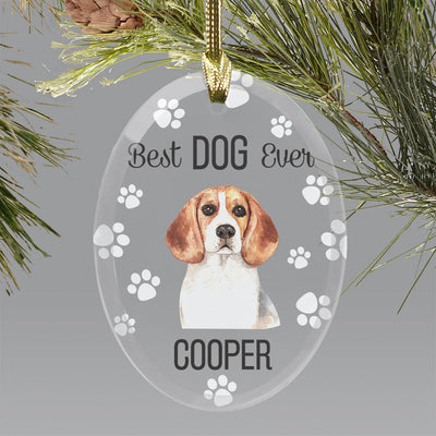 Personalized Choose Your Dog Best Dog Ever Christmas Ornament - Beagle - Gifts For You Now