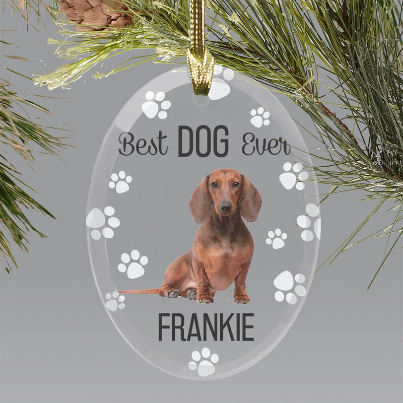 Personalized Choose Your Dog Best Dog Ever Christmas Ornament - Dachshund - Gifts For You Now