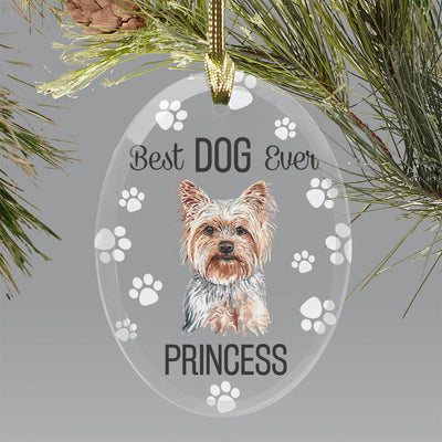 Personalized Choose Your Dog Best Dog Ever Christmas Ornament - Yorkie - Gifts For You Now