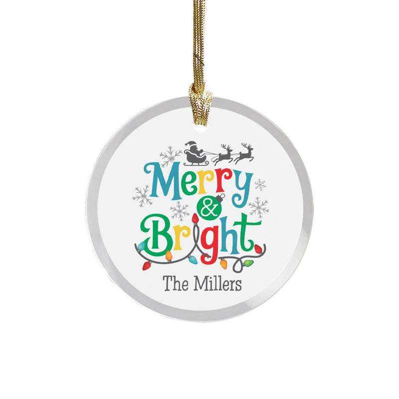 Personalized Merry and Bright Ornament -  - Gifts For You Now