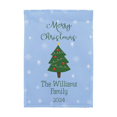 Personalized Family Name Christmas Tree Garden Flag -  - Gifts For You Now