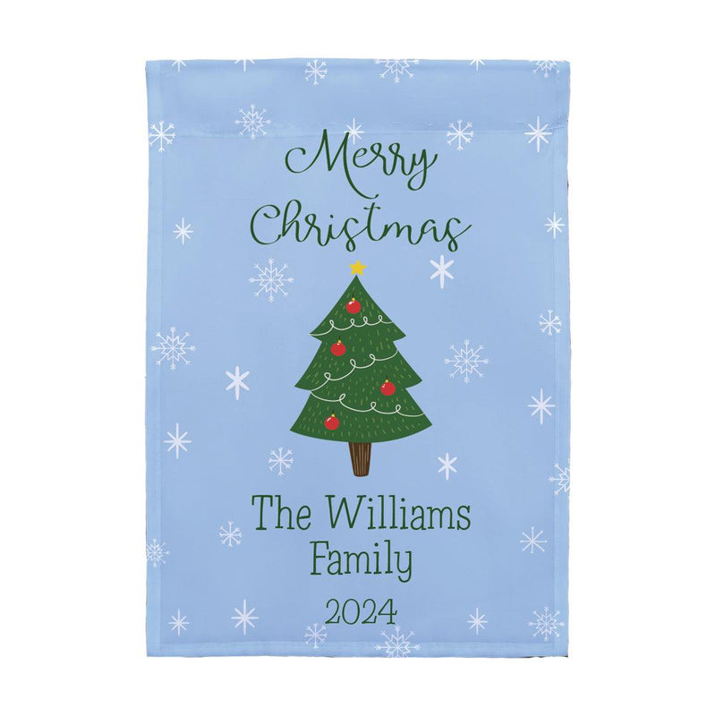 Personalized Family Name Christmas Tree Garden Flag -  - Gifts For You Now