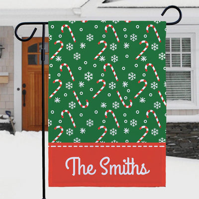 Personalized Candy Canes Garden Flag -  - Gifts For You Now