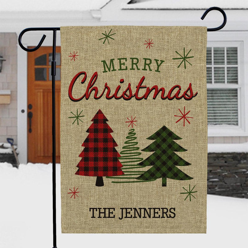 Personalized Merry Christmas Garden Flag - Print Both Sides - Gifts For You Now