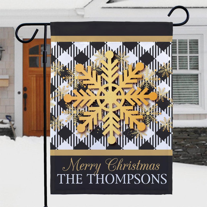 Personalized Christmas Snowflakes Garden Flag -  - Gifts For You Now