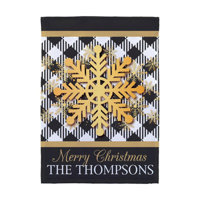 Personalized Christmas Snowflakes Garden Flag -  - Gifts For You Now