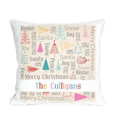 Personalized Bright Christmas Throw Pillow Sham - 14.5" - Gifts For You Now