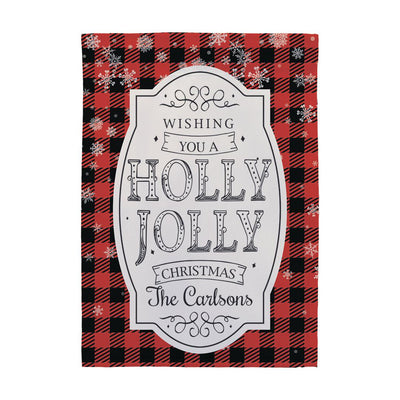 Personalized Holly Jolly Garden Flag -  - Gifts For You Now