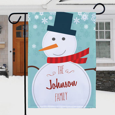 Personalized Snowman Garden Flag -  - Gifts For You Now