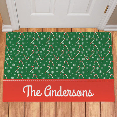 Personalized Candy Canes Doormat -  - Gifts For You Now