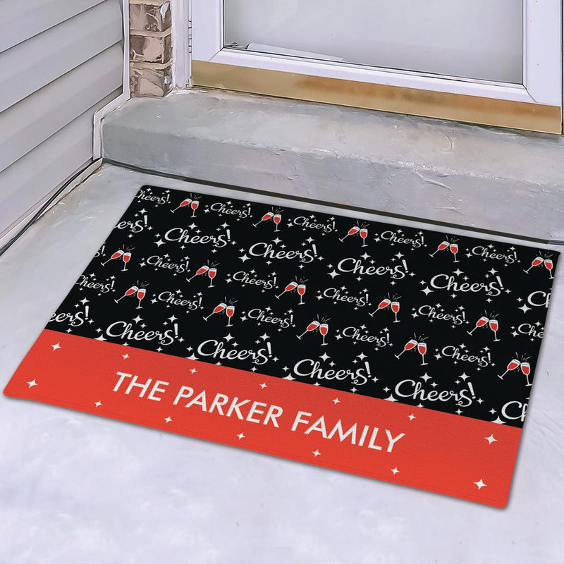 Personalized Christmas Cheers Doormat - 18x24 - Gifts For You Now